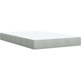 vidaXL Box spring postelja z vzmetnico svetlo siva 120x200 cm žamet | Shoptok.si