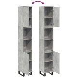 vidaXL Kopalniška omarica betonsko siva 30x30x190 cm inženirski les | Shoptok.si