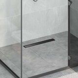 Tuš kanal 2-u-1 sa 360° sifonom Crna 50 cm Nehrđajući čelik 304 | shoptok.hr