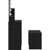 VidaXL Komplet toalet Črni hrast 86.5 x 35 x 136 cm Konstruiran les Slike