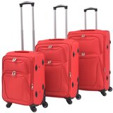 vidaXL 3-Dijelni Set Mekanih Kofera Crveni Cijene