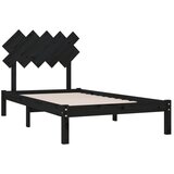  Posteljni okvir črn 100x200 cm trden les, (20684186) | Shoptok.si