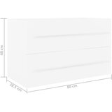 Ormarić za umivaonik bijeli 80 x 38,5 x 48 cm konstruirano drvo | shoptok.hr