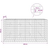  Gabion s žicom debljine 5 mm i mrežom 5x10 cm 200x20x100 cm Slike