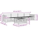  Set vanjskih sofa 5 kom. Prirodna Čvrsto drvo akacije | shoptok.hr