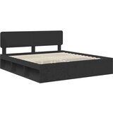  Konstrukcija postelje Črna 180 x 200 cm Masivno borovo les, (5000103011) | Shoptok.si