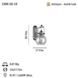 Opviq Zidna lampa Ponte-52-19, O14, 12cm, IP20, Zlatna boja | Eponuda.ba