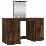  Toaletni stolić LED boja dimljenog hrasta 130 x 50 x 132,5 cm | shoptok.hr