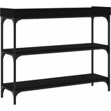  Konzolni stol s policama crni 100 x 30 x 80 cm | shoptok.hr