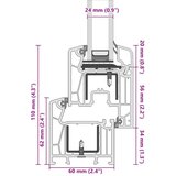  Kletno okno "RISOR" 100x60 cm vrtljivo-nagibno DIN desno antracitno | Shoptok.si