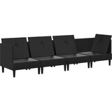 Set namještaja za dnevni boravak 4 pcs Crna Tkanina | Eponuda.com