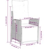  4-dijelni vrtni blagovaonski set od poliratana s jastucima bež | shoptok.hr