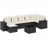  8-dijelni set vrtnih sofa od poliratana s jastucima crni | shoptok.hr