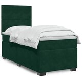 Box spring krevet s madracem tamnozeleni 100x200 cm baršunasti | shoptok.hr