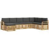  Set vanjskih sofa 8 pcs Bijela i antracit 308 x 190 x 73 cm | Eponuda.com