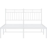  Metalni okvir za krevet s uzglavljem bijeli 135x190 cm | shoptok.hr