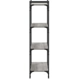 vidaXL Knjižna omara 4-nadstropna siva sonoma 80x30x120 cm inž. les | Shoptok.si