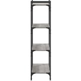 vidaXL Regal za knjige s 4 razine siva boja hrasta 80x30x120 cm drveni | shoptok.hr