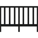  Uzglavlje za krevet crno 126 x 4 x 100 cm od masivne borovine | shoptok.hr