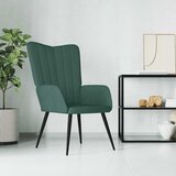 vidaXL Stolica za opuštanje tamnozelena baršunasta | shoptok.hr