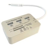 LC Power lc-hub-c-cr external usb type c hub, 3xusb3.0 + multi card reader silver/white usb ( 20673 ) | ePonuda.com