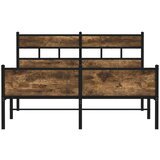  Posteljni okvir brez vzmetnice hrast 137x190 cm inženirski les, (21607789) | Shoptok.si