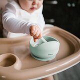 BabyOno Silikonska posodica s priseskom 350 ml 6 m+, mint | Shoptok.si