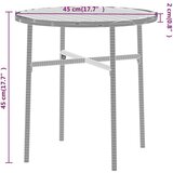  3-dijelni vrtni blagovaonski set od poliratana crni | shoptok.hr