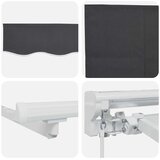  Okvir tende Antracit 350 x 200 cm Poliester s PU premazom | shoptok.hr