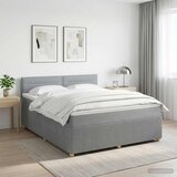  Boxspring krevet s madracem Svjetlosiva 140 x 200 cm Tkanina | shoptok.hr