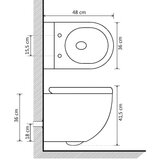 Brez Viseča WC školjka brez roba z bide funkcijo keramična črna | Shoptok.si