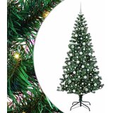  Umjetno predsvijetljeno božićno drvce Zelena 210 cm PVC i metal | shoptok.hr
