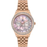 Beverly Hills Polo Club Ženski ručni sat, Kvarcni mehanizam, 36mm, Sedefasto kućište, Roze- zlatne boje, BP3563X.480 | Eponuda.com