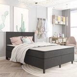 vidaXL Boxspring postelja temno siva iz blaga 140x200 cm Cene
