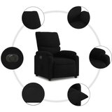 vidaXL Električni naslonjač od tkanine crni | shoptok.hr