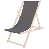 springos Zložljiv ležalnik za na plažo, izdelan iz lesa z grafitnim materialom., (21629365) | Shoptok.si