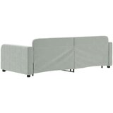 vidaXL Izvlečna dnevna postelja svetlo siva 90x200 cm žamet | Shoptok.si