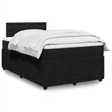 vidaXL Box spring postelja z vzmetnico črna 120x190 cm žamet | Shoptok.si