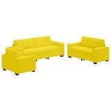  Set sofe 3 pcs Žuta 221 x 80 x 80 cm Baršun | shoptok.hr