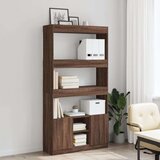 vidaXL Visoka komoda boja smeđeg hrasta 92x33x180cm konstruirano drvo | shoptok.hr