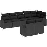  Sjedeća garnitura za vrt 8 kom. Crna poliratan 234 x 124 x 85 cm | Shoptok.si