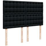  Krevet s oprugama i madracem crni 160x200 cm od tkanine | shoptok.hr