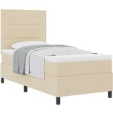  Postelja z vzmetnico bež 80x200 cm tkanina, (22084080) | Shoptok.si