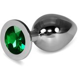 Lovetoy plug anal metal rosebud classic z zeleno velikostjo dragulja l, (21077615) Cene