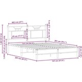 vidaXL Okvir kreveta bez madraca boja hrasta sonome 140x200 cm drveni | shoptok.hr
