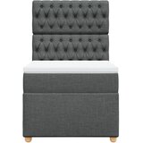  Krevet s oprugama i madracem tamnosivi 90 x 190 cm od tkanine | shoptok.hr