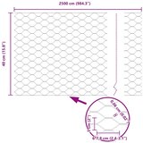 vidaXL Ograjne palice 11 kos U-kanalček 40 cm Cinkovano jeklo, Šesterokotna ograja 0.4x25 m Cinkovano jeklo | Shoptok.si