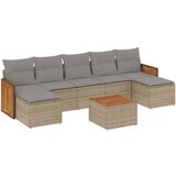  8-dijelni set vrtnih sofa od poliratana s jastucima bež | shoptok.hr