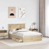  Krevet s od storage Sonoma hrast 120 x 200 cm Konstruirano drvo | shoptok.hr
