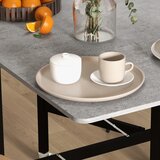  Blagovaonski stol za 4-6 osoba sklopivi stol s kotačima čelični okvir 52 5-120 x 80 x 73 cm siva | shoptok.hr